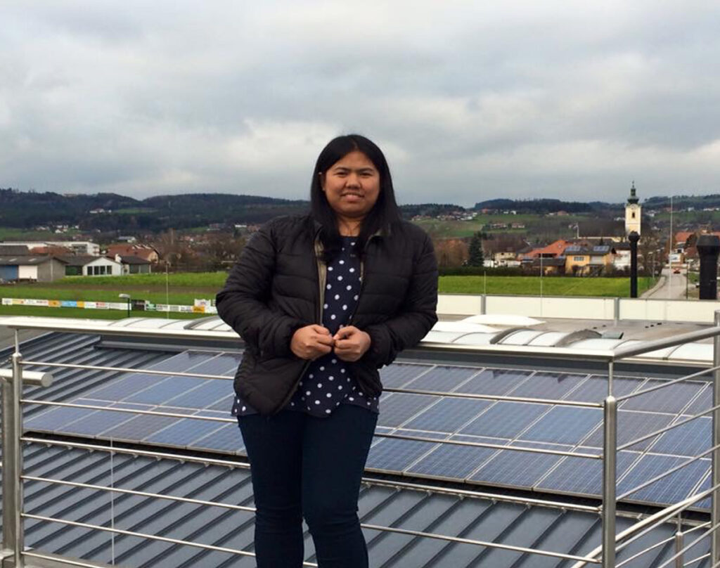 Manager- Application Engr. Ms. Imelda Maguling during the factory visit for her training regarding Hot Water System at Ecotherm GmbH in Linz, Austria
